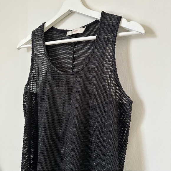Rabens Saloner Phoebe Black Tank Top Size M - Picture 2 of 7